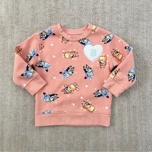 Bluey Baby Crewneck Long Sleeve Cotton Graphic Sweatshirt 9m